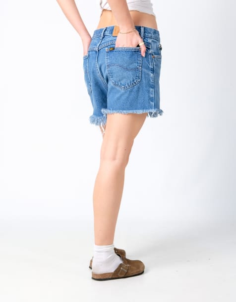 Vintage Lee 34x15 Denim Shorts Light Blue - view 1