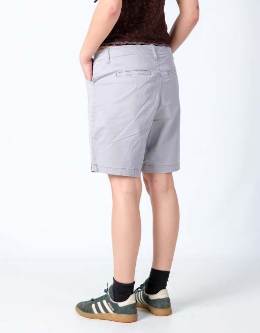 Vintage Lee 34x17 Canvas Cargo Shorts Light Grey
