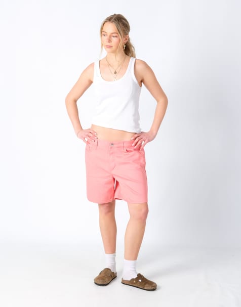 Vintage Lee 34x17 Denim Shorts Pink - view 1