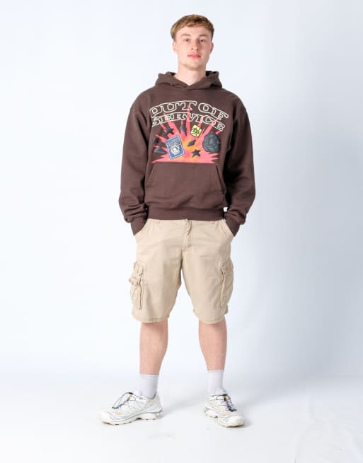 Vintage Lee 34x20 Canvas Cargo Shorts Beige