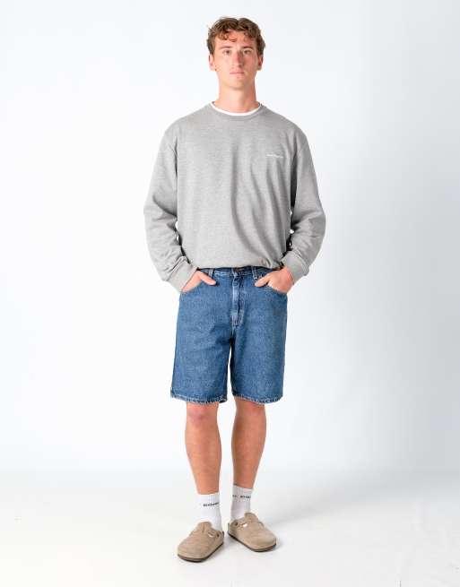 Vintage Lee 34x20 Denim Jorts Shorts Blue