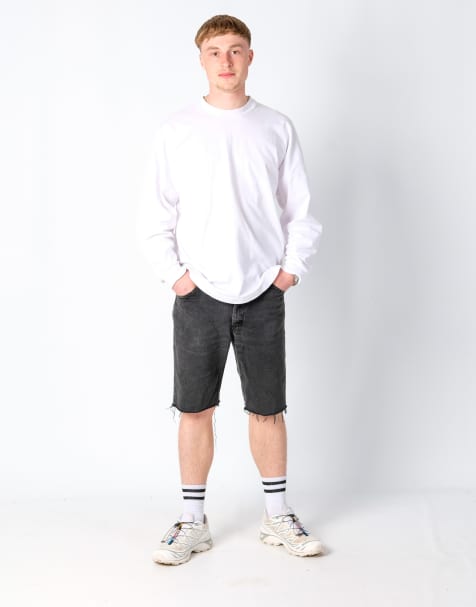Vintage Lee 34x20 Denim Shorts Charcoal Grey - view 1