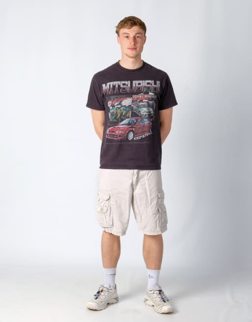 Vintage Lee 34x21 Canvas Cargo Shorts Beige