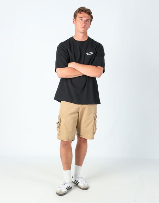 Vintage Lee 34x21 canvas cargo shorts in tan, 2 of 4