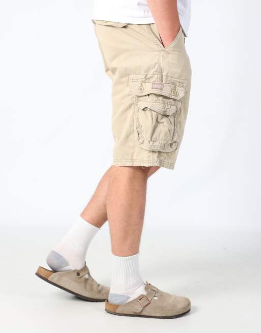 Vintage Lee 34x22 canvas cargo shorts in tan, 2 of 4