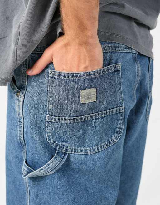 Vintage Lee 34x22 denim carpenter baggy jorts shorts in blue, 4 of 4