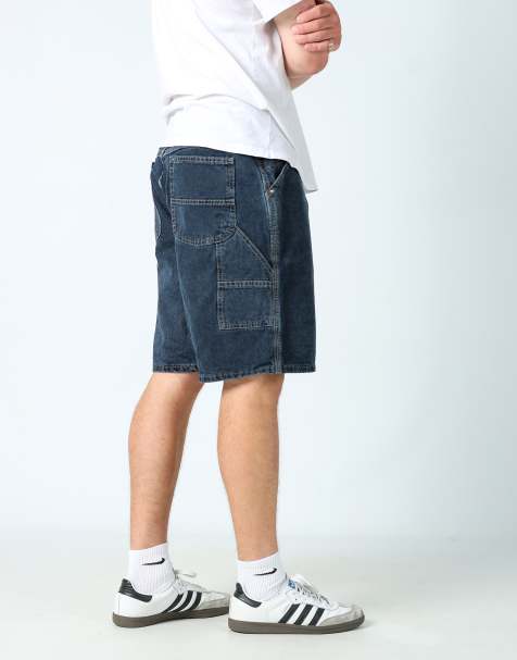 Vintage Lee 34x22 denim carpenter baggy jorts shorts in navy blue - view 1