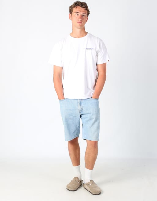 Vintage Lee 34x22 denim jorts shorts in light blue