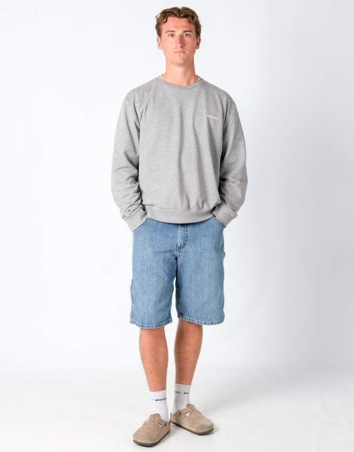 Vintage Lee 34x23 Denim Carpenter Baggy Jorts Shorts Blue