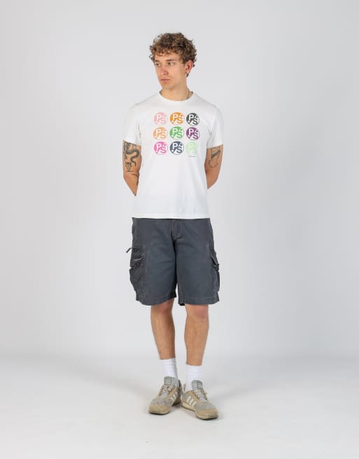 Vintage Lee 34x24 canvas cargo shorts in navy blue