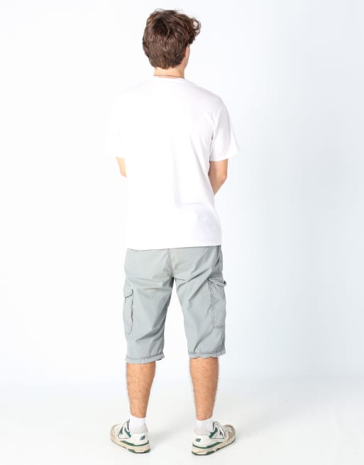 Vintage Lee 34x25 canvas cargo shorts in grey, 3 of 4
