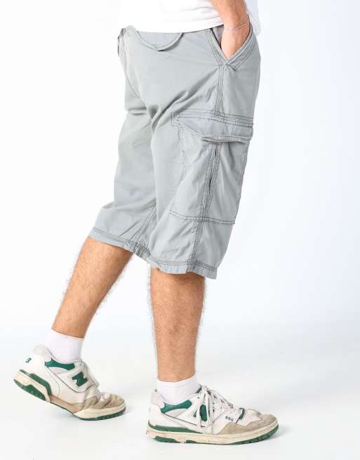Vintage Lee 34x25 canvas cargo shorts in grey, 4 of 4