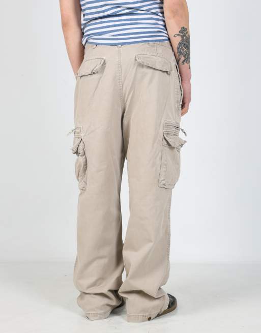 Vintage Lee 34x34 woven cargo pants in beige