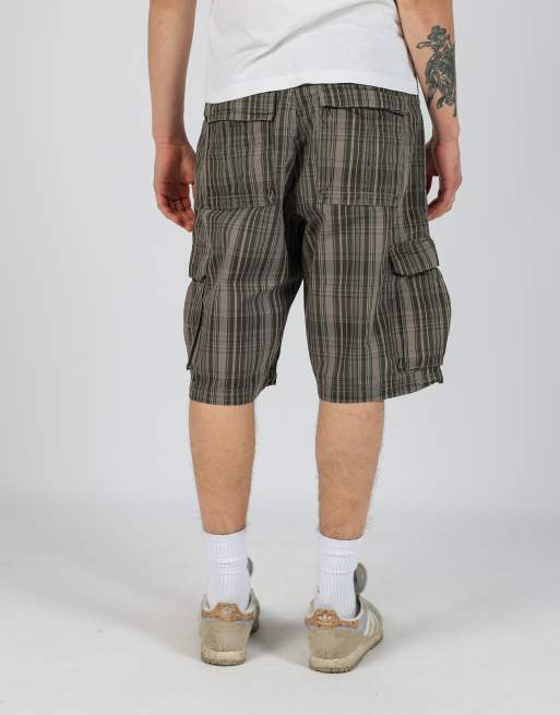 Vintage Lee 34x44 canvas cargo shorts in dark green, 4 of 4