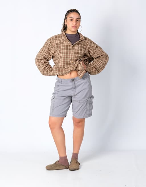 Vintage Lee 36x20 Canvas Cargo Shorts Grey