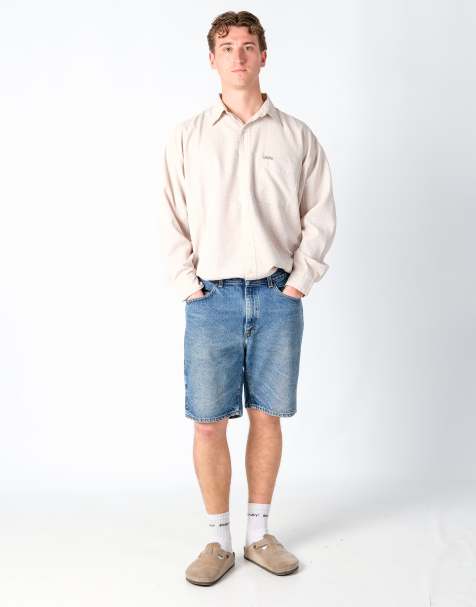 Vintage Lee 36x20 Denim Jorts Shorts Light Blue - view 1