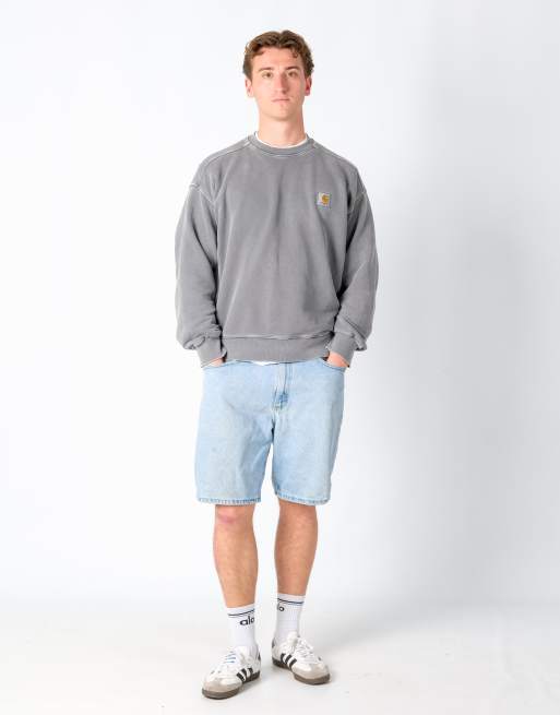 Vintage Lee 36x20 Denim Jorts Shorts Light Blue