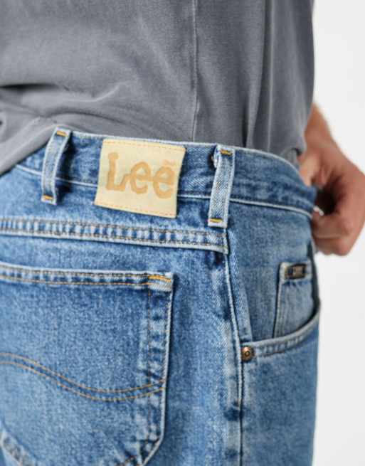 Vintage Lee 36x20 denim shorts in blue, 4 of 4