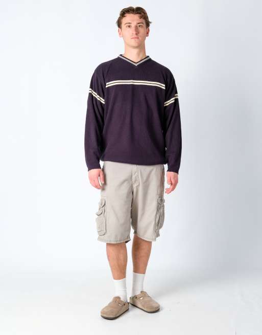 Vintage Lee 36x21 Canvas Cargo Shorts Beige