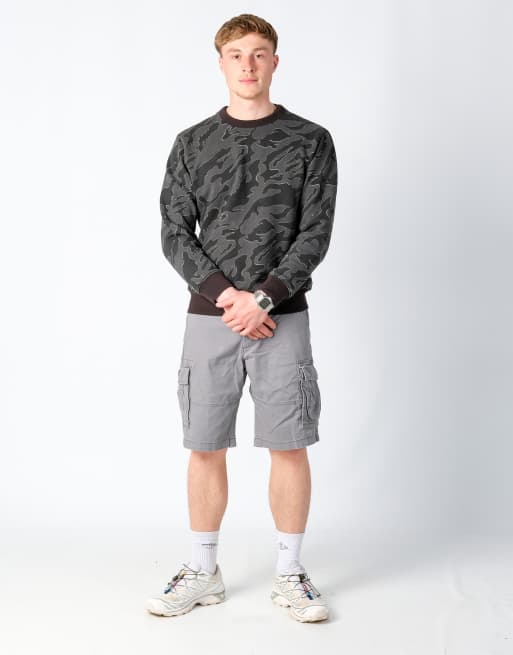 Vintage Lee 36x21 Canvas Cargo Shorts Charcoal Grey