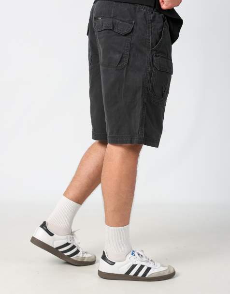 Vintage Lee 36x21 canvas cargo shorts in black - view 1