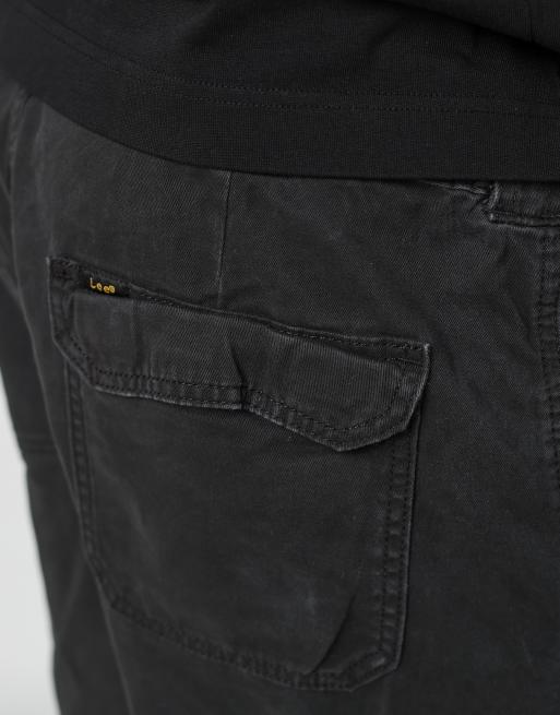 Vintage Lee 36x21 canvas cargo shorts in black, 4 of 4