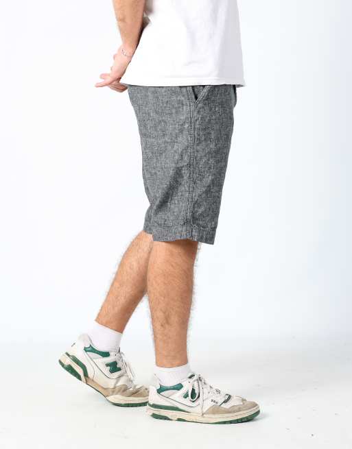Vintage Lee 36x21 canvas cargo shorts in charcoal grey