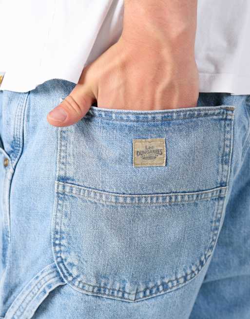 Vintage Lee 36x21 denim jorts shorts in light blue, 4 of 4