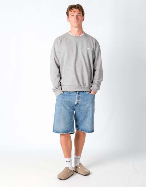 Vintage Lee 36x21 Denim Jorts Shorts Light Blue