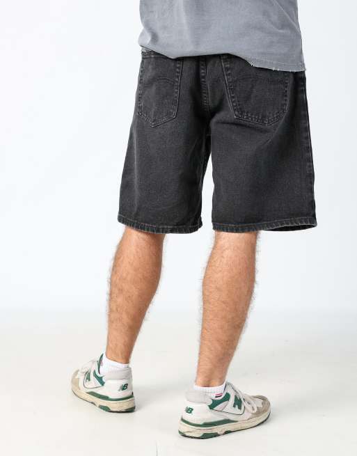 Vintage Lee 36x21 denim shorts in black