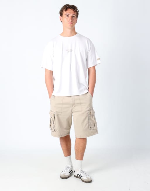 Vintage Lee 36x22 canvas cargo shorts beige