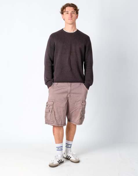 Vintage Lee 36x22 Canvas Cargo Shorts Grey - view 1