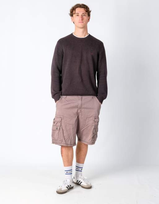 Vintage Lee 36x22 Canvas Cargo Shorts Grey
