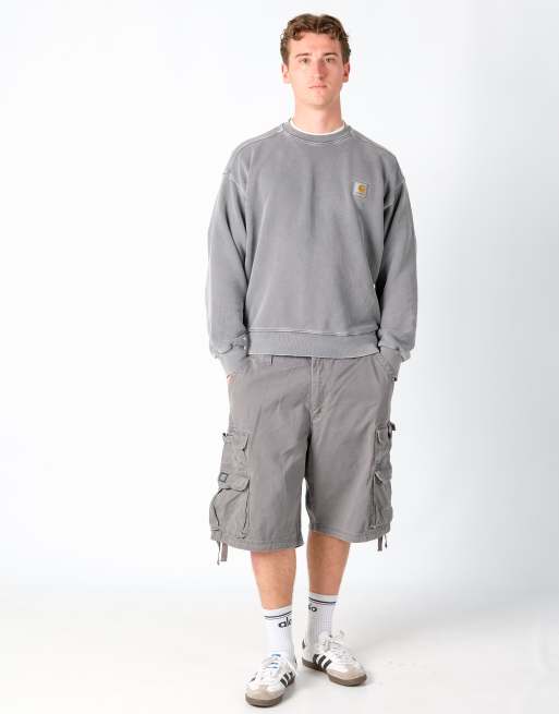 Vintage Lee 36x22 Canvas Cargo Shorts Grey