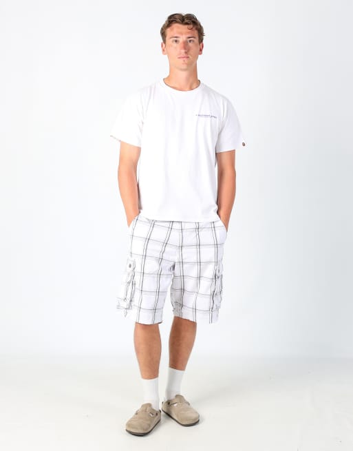 Vintage Lee 36x22 canvas cargo shorts in white