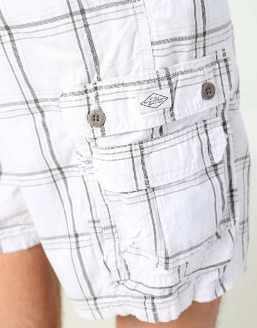 Vintage Lee 36x22 canvas cargo shorts in white, 4 of 4
