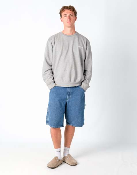 Vintage Lee 36x22 Denim Carpenter Baggy Jorts Shorts Blue - view 1