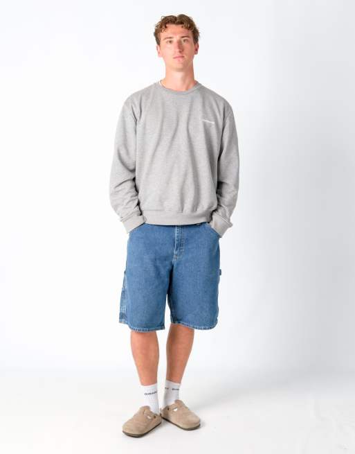 Vintage Lee 36x22 Denim Carpenter Baggy Jorts Shorts Blue