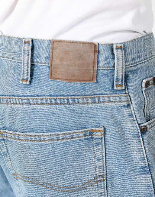 Vintage Lee 36x22 denim shorts in light blue, 4 of 4