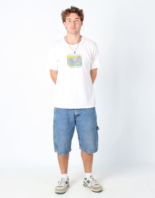 Vintage Lee 36x23 denim carpenter baggy jorts shorts in blue, 2 of 4