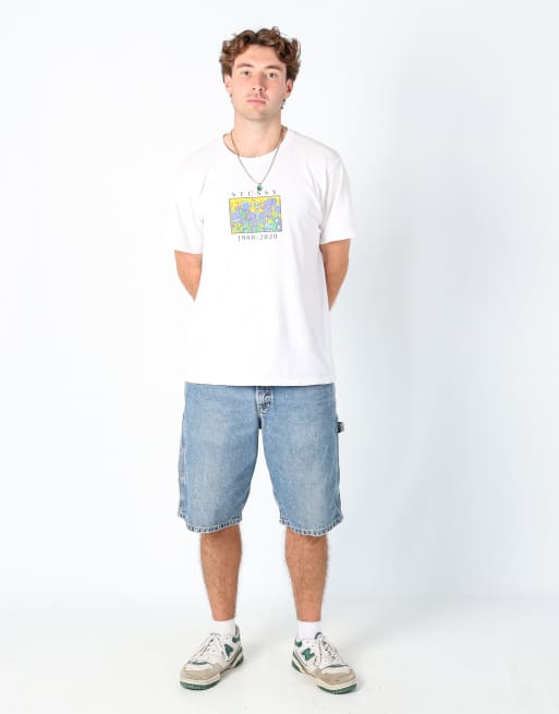 Vintage Lee 36x23 denim carpenter baggy jorts shorts in blue, 2 of 4
