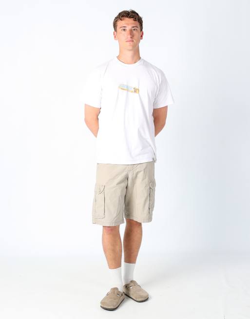 Vintage Lee 36x27 canvas cargo shorts in beige