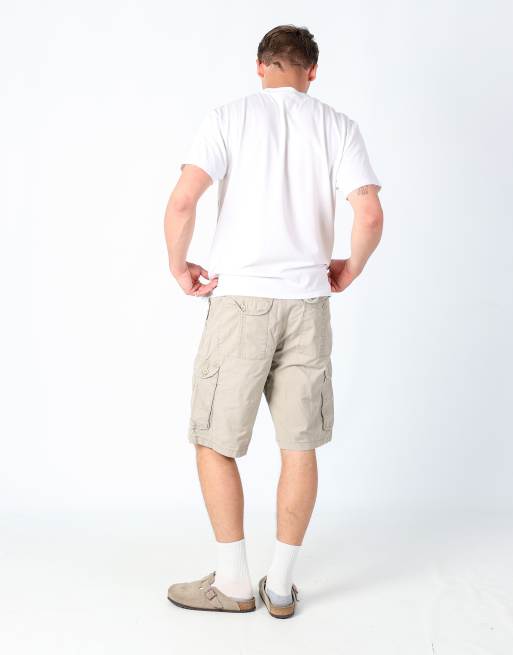 Vintage Lee 36x27 canvas cargo shorts in beige, 3 of 4