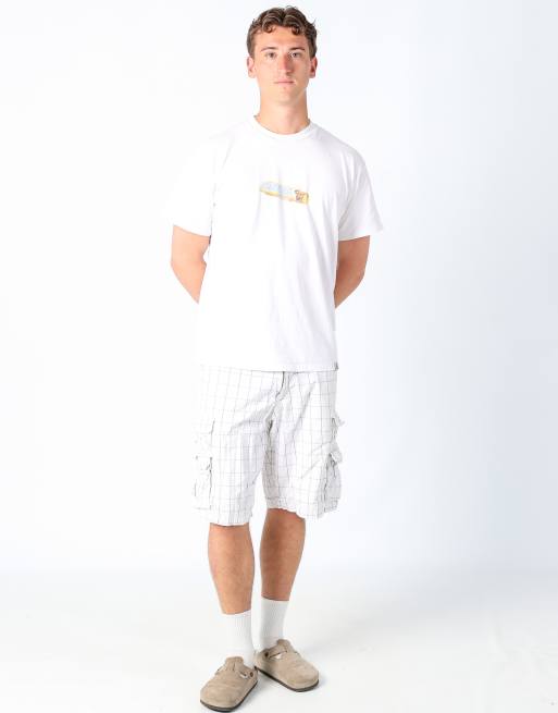 Vintage Lee 36x29 canvas cargo shorts in ivory