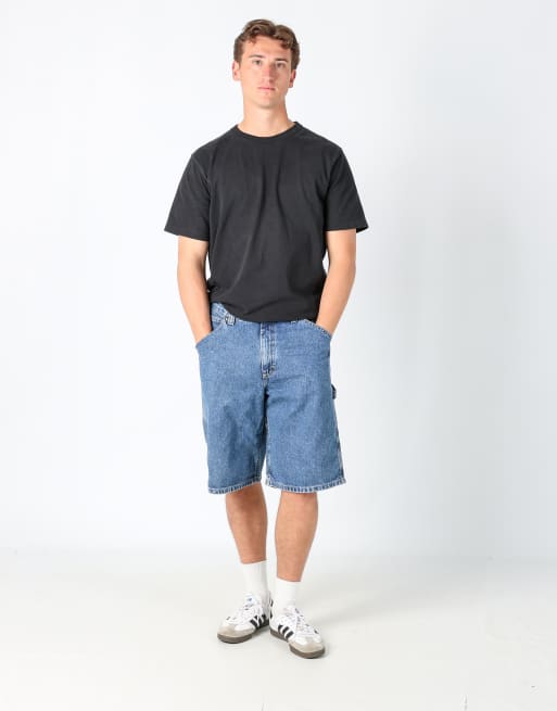 Vintage Lee 36x30 denim carpenter baggy jorts shorts in blue, 2 of 4