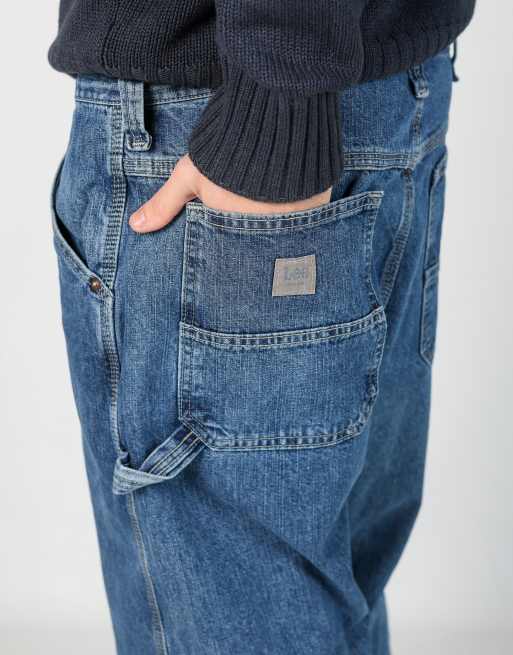 Vintage Lee 36x30 denim carpenter jeans in blue, 2 of 4
