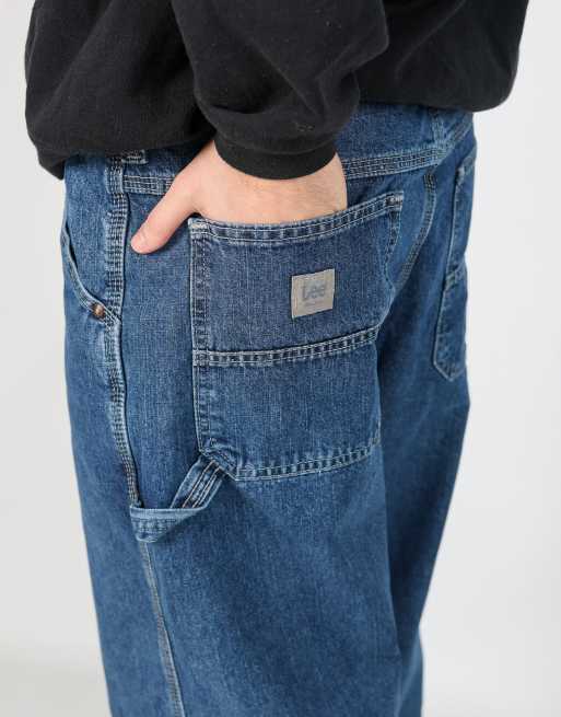 Vintage Lee 36x30 denim carpenter jeans in blue, 4 of 4
