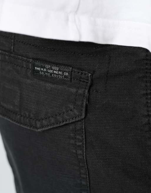 Vintage Lee 36x31 canvas cargo shorts in black, 4 of 4