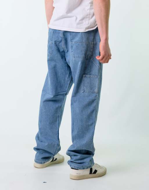 Vintage Lee 36x32 Denim Carpenter Baggy Jeans Blue