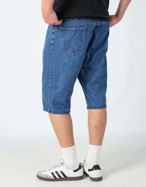 Vintage Lee 36x32 denim jorts shorts in navy blue